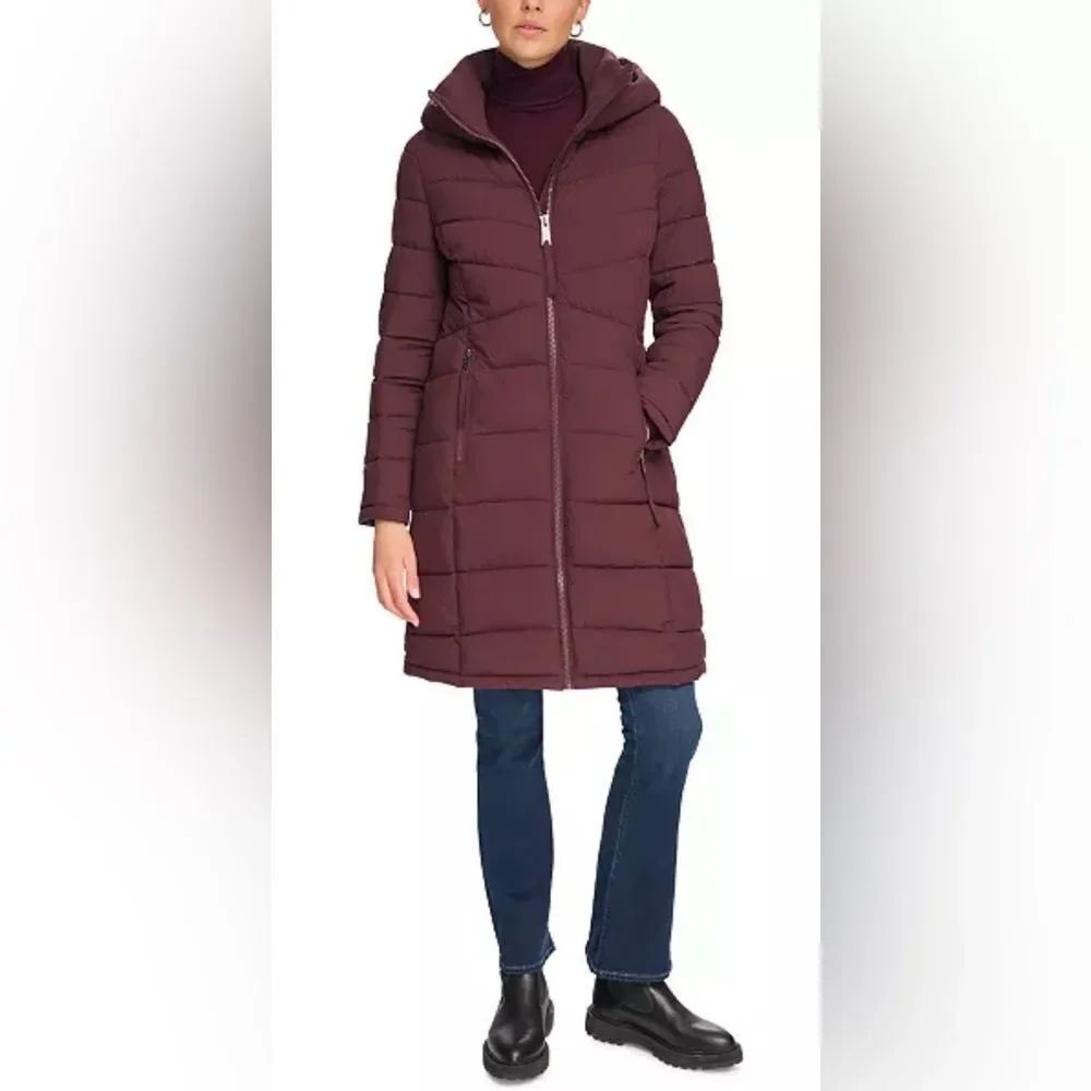 NWTs Calvin Klein Hooded 3/4 Length Winter Puffer Coat Size XXL